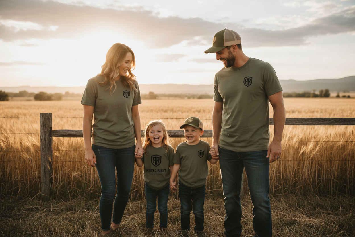 Family in Raised Right Apparel